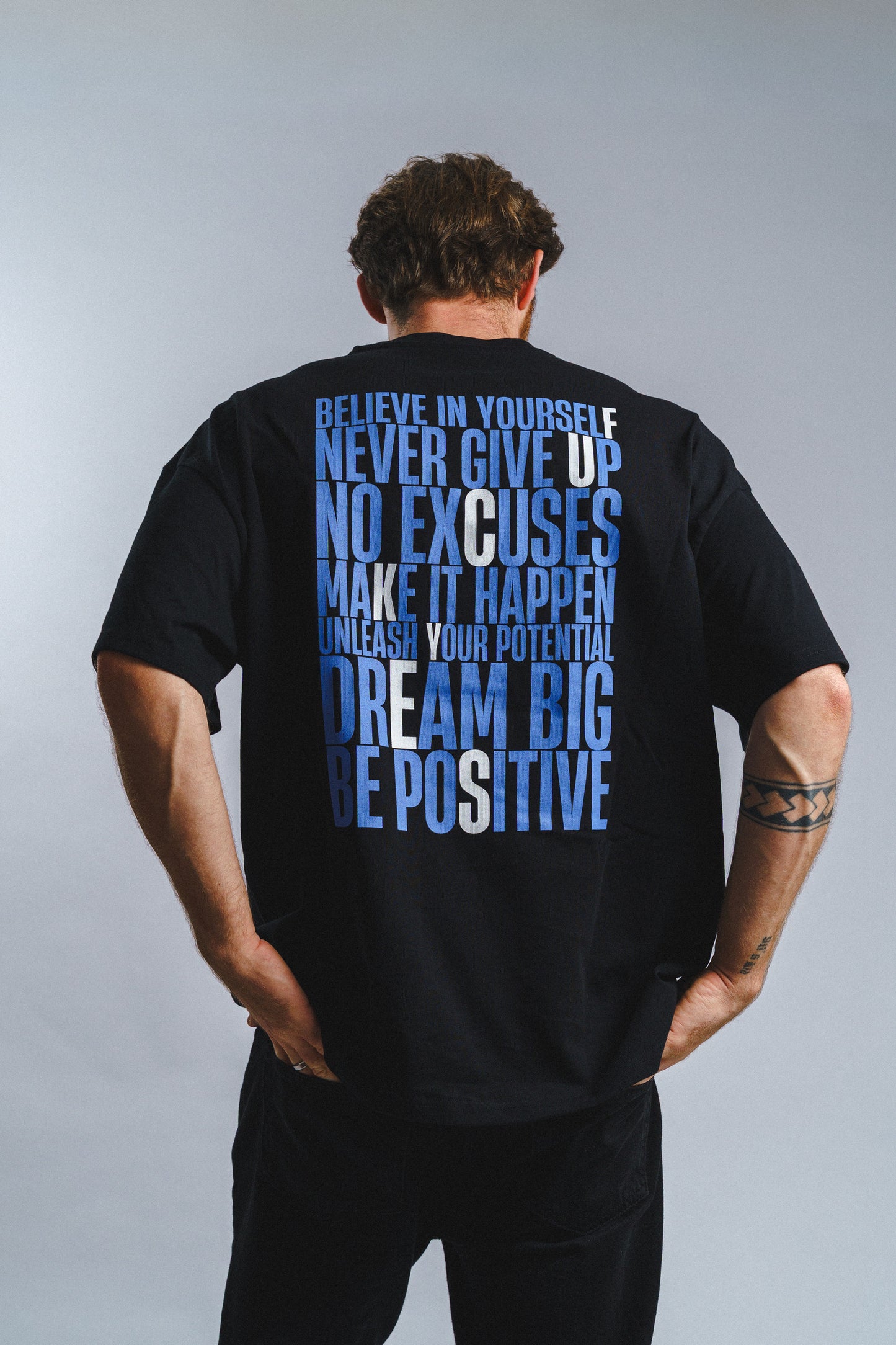 Believe Oversized Tee - Black