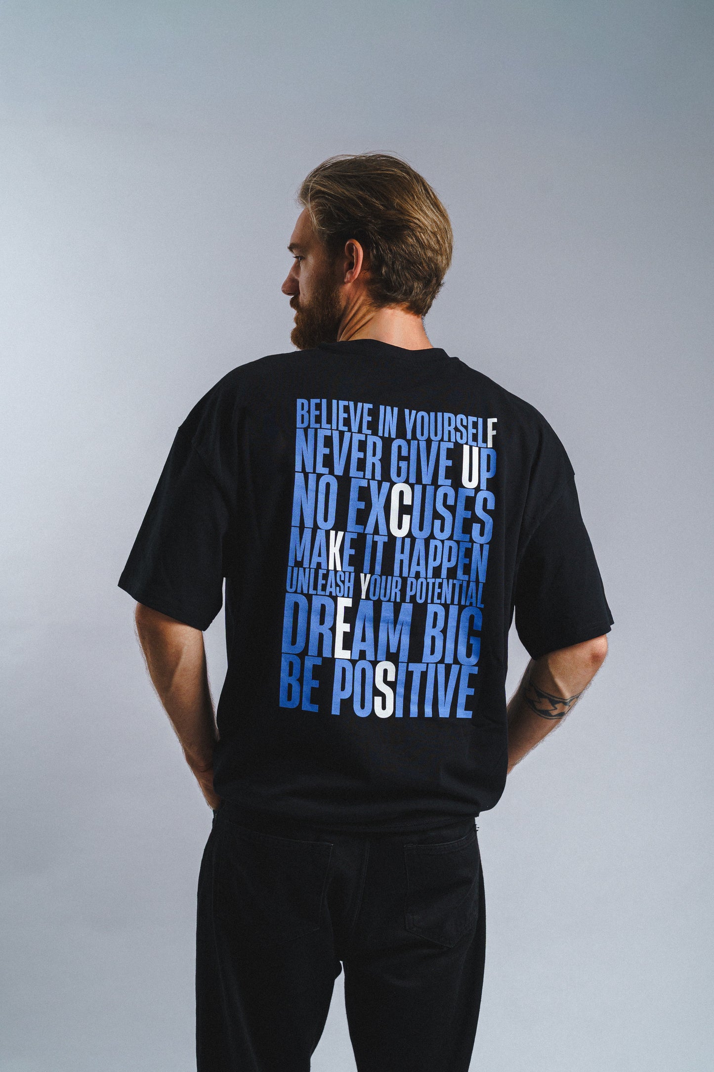 Believe Oversized Tee - Black
