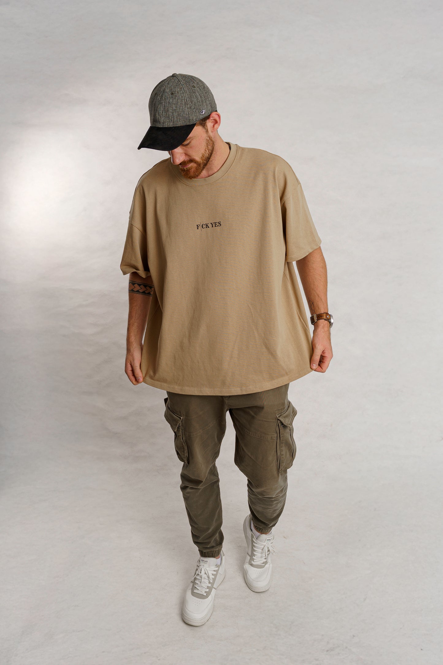 FY Basic Oversized Tee - Beige